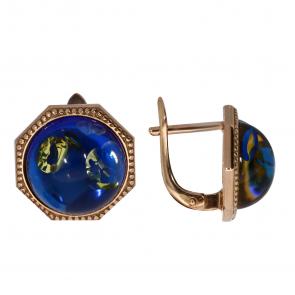 Серьги из золочёного серебра Дарвин с янтарём 929402350aa-с фото