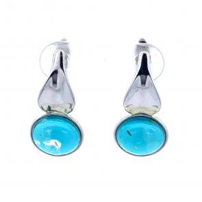 Серебряные серьги Дарвин с янтарём 929701352aa-з фото