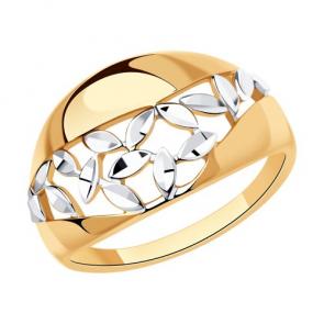 Кольцо из золочёного серебра Diamant 93-110-00763-1 фото