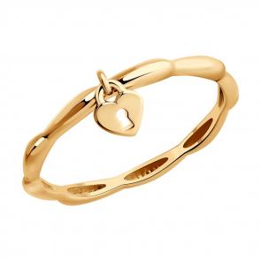 Кольцо из золочёного серебра Diamant 93-110-01887-1 фото