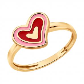 Кольцо из золочёного серебра Diamant с эмалью 93-110-02234-1 фото