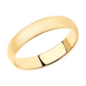 Обручальное кольцо 4 мм из золочёного серебра Diamant 93-111-02088-1 фото