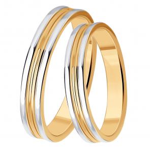 Обручальное кольцо 3,8 мм из золоченого серебра Diamant 93-111-02098-1 фото