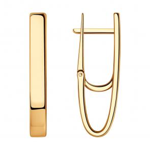 Серьги из золочёного серебра Diamant 93-120-00645-1 фото