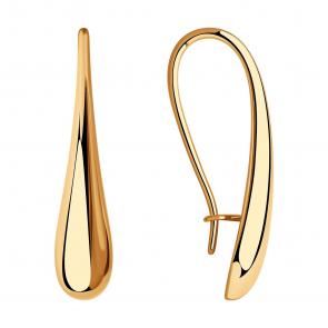 Серьги из золочёного серебра Diamant 93-120-00844-1 фото