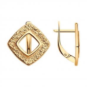 Серьги из золочёного серебра Diamant 93-120-01578-1 фото