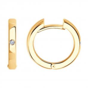 Серебряные серьги Diamant с фианитом 93-120-02028-2 фото