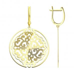 Серьги из лимонного серебра Diamant 93-121-00075-1 фото