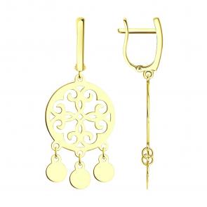 Серьги из лимонного серебра Diamant 93-121-00076-2 фото