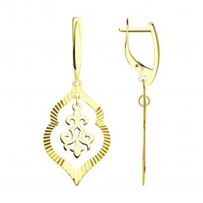 Серьги из лимонного серебра Diamant 93-121-00080-3 фото