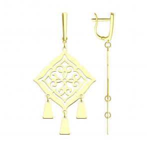 Серьги из лимонного серебра Diamant 93-121-00081-1 фото