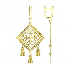 Серьги из лимонного серебра Diamant 93-121-00081-2 фото