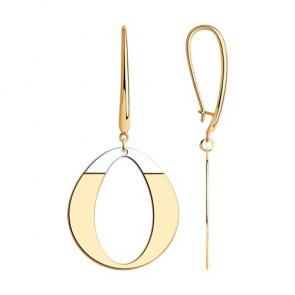 Серьги из золочёного серебра Diamant 93-121-01631-1 фото