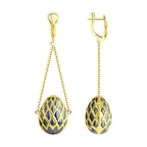 Серьги из лимонного серебра Diamant 93-121-01985-1 фото