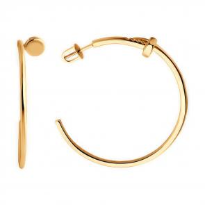 Серьги из золочёного серебра Diamant 93-122-02009-1 фото