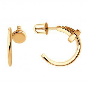 Серьги из золочёного серебра Diamant 93-122-02009-2 фото