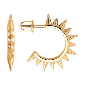 Серьги из золочёного серебра Diamant 93-122-02094-1 фото