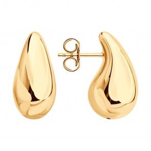 Серьги из золочёного серебра Diamant 93-122-02361-2 фото