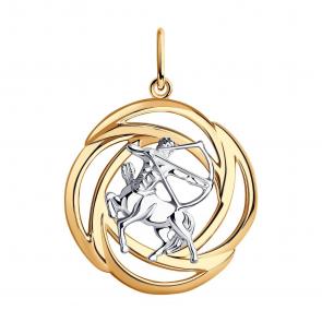 Подвеска из золоченого серебра Знак зодиака Стрелец Diamant 93-130-01293-1 фото