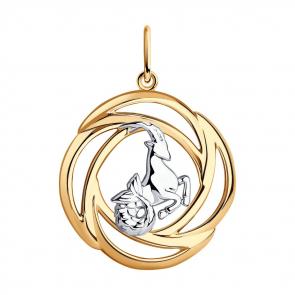 Подвеска из золоченого серебра Знак зодиака Козерог Diamant 93-130-01294-1 фото