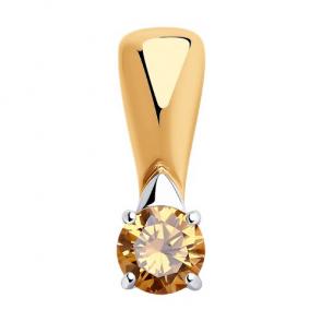 Подвеска из золочёного серебра Diamant с фианитом 93-130-01548-2 фото
