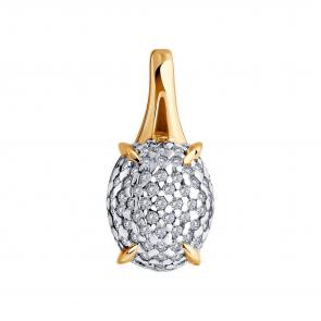 Подвеска из золочёного серебра Diamant с фианитом 93-130-01992-1 фото
