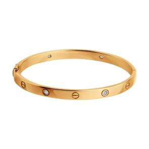 Браслет из золочёного серебра Diamant с фианитом 93-150-02024-1 фото