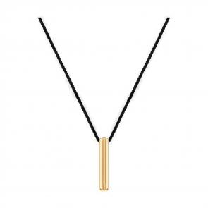 Текстильный шнурок-колье с декоративным элементом из золочёного серебра Diamant 93-170-01760-1 фото