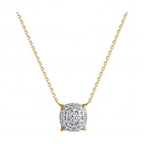 Колье из золочёного серебра Diamant с фианитом 93-170-01827-1 фото