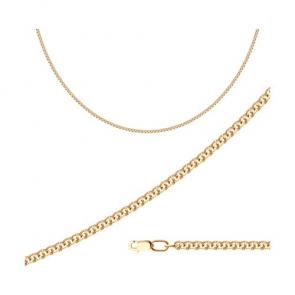 Цепь плетение Бисмарк из золочёного серебра Diamant 93-180-14045-1 фото