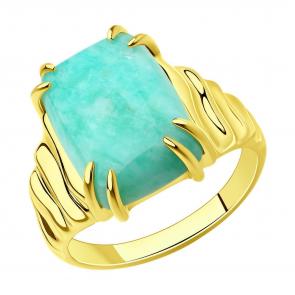 Кольцо из лимонного серебра Diamant с амазонитом 93-310-00961-1 фото