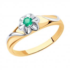 Кольцо из золочёного серебра Diamant с агатом 93-310-00982-2 фото