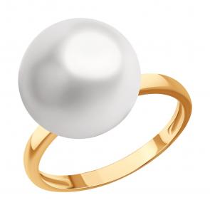 Кольцо из золочёного серебра Diamant с жемчугом 93-310-01933-1 фото