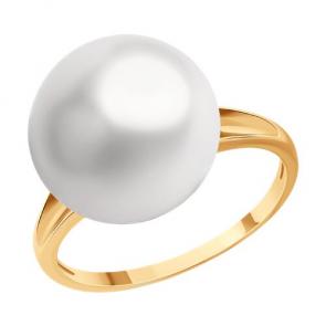 Кольцо из золочёного серебра Diamant с жемчугом 93-310-01937-1 фото