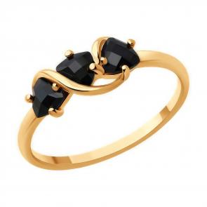 Кольцо из золочёного серебра Diamant с шпинелью 93-310-01950-1 фото