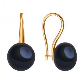 Серьги из золочёного серебра Diamant с жемчугом 93-320-01937-2 фото