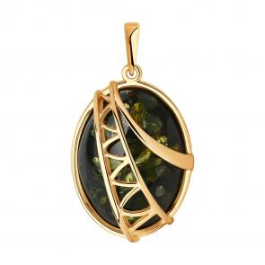 Подвеска из золочёного серебра Diamant с янтарём 93-330-00868-2 фото