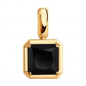 Подвеска из золочёного серебра Diamant с ониксом 93-330-01915-2 фото