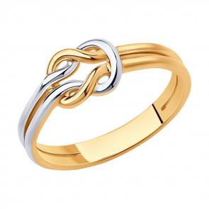 Кольцо из золочёного серебра SOKOLOV 93010831 фото