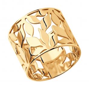 Кольцо из золочёного серебра SOKOLOV 93011067 фото