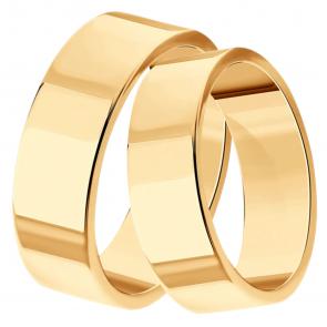 Обручальное кольцо 6 мм из золочёного серебра SOKOLOV 93011152 фото