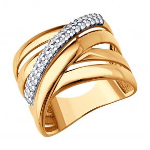 Серебряное кольцо SOKOLOV с фианитом 93011189 фото