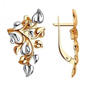Серьги из золочёного серебра SOKOLOV 93020702-91 фото
