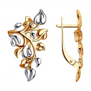 Серьги из золочёного серебра SOKOLOV 93020702 фото