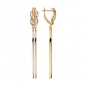 Серьги из золочёного серебра SOKOLOV 93020959 фото