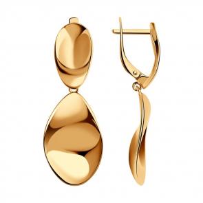 Серьги из золочёного серебра SOKOLOV 93020995 фото