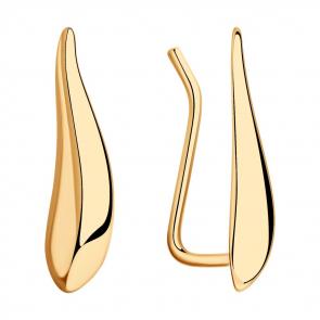 Серьги из золочёного серебра SOKOLOV 93021032 фото