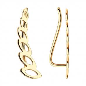Серьги из золочёного серебра SOKOLOV 93021104 фото