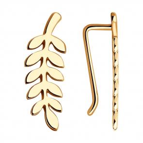 Серьги из золочёного серебра SOKOLOV 93022364 фото