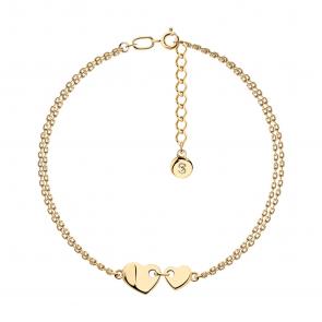 Браслет из золочёного серебра SOKOLOV с фианитом 93050026 фото